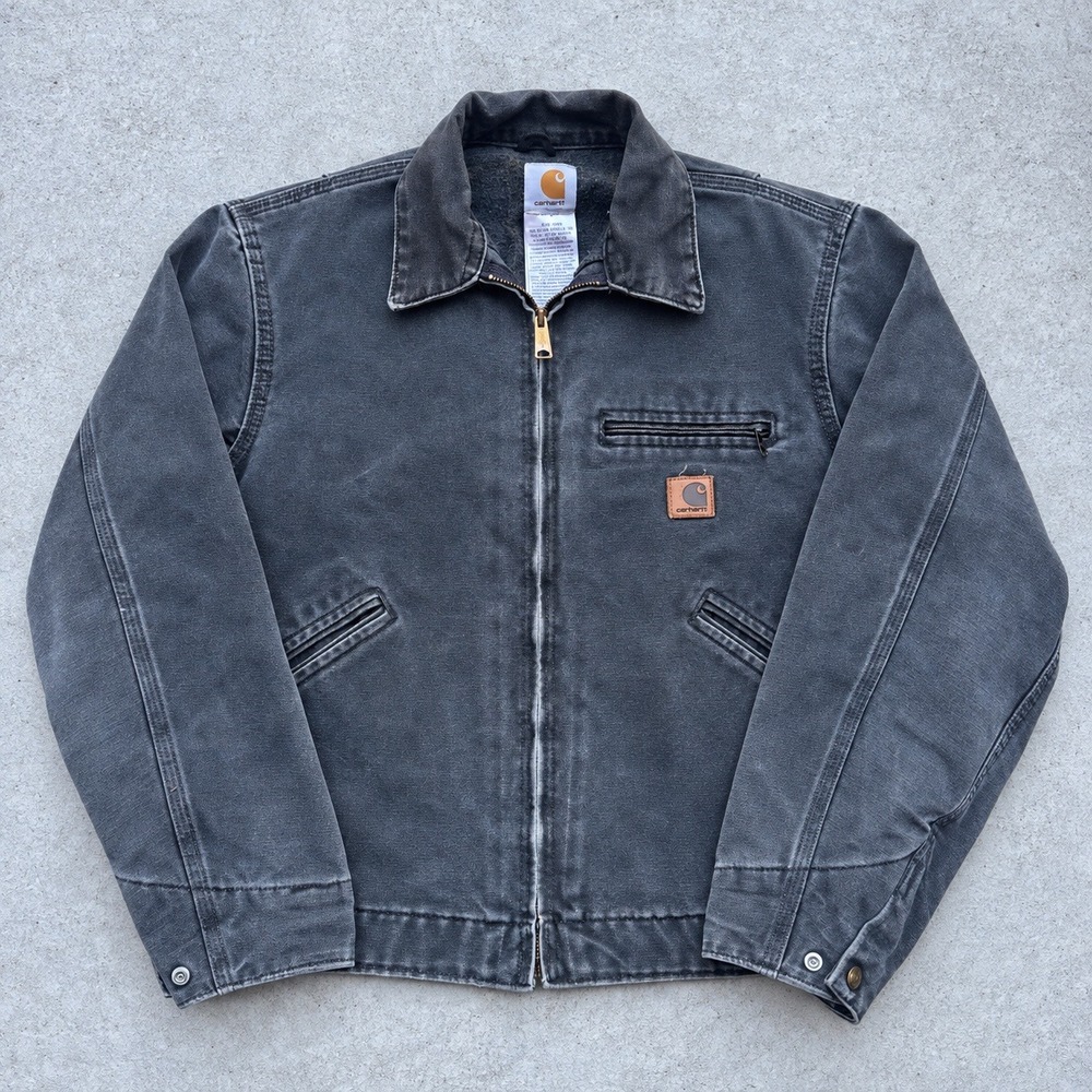 Carhartt J97 PTL Detroit Jacket Small Petrol Blue Faded Blanket Lined Duck rare